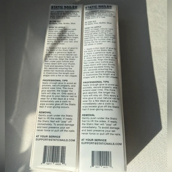 NEW 2 sets of Static Press On Nails in Nudist Almond and Classic Taupe Square - Picture 5 of 5